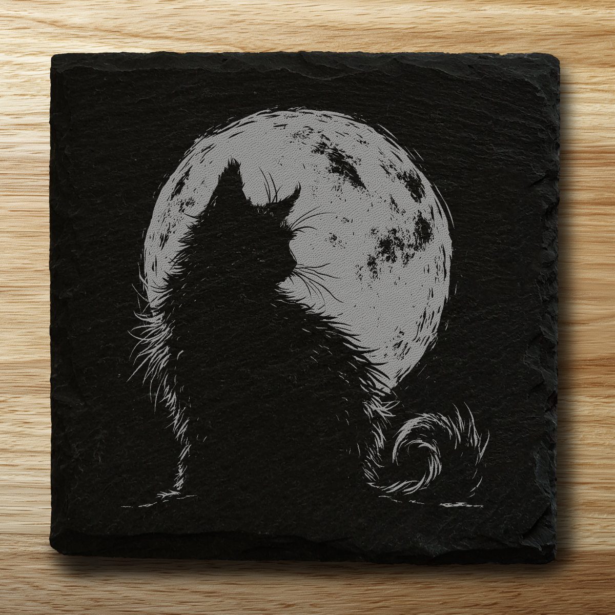 Halloween - Cat in a full moon